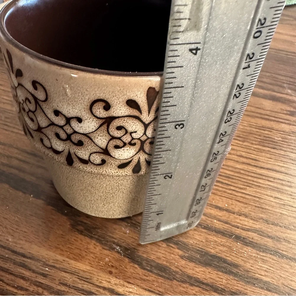Vintage Pier 1 Stoneware Coffee Cup Mug Drip Glaze 12 oz Cottage Core